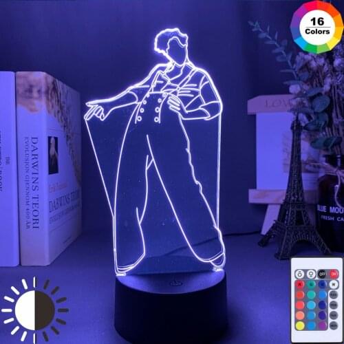 Anime 3D Night Light lamp Gift for celebrity Fans Bedroom Decor Light LED USB Touch Sensor Color Changing Work Holiday Desk Lamp