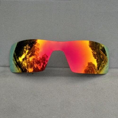 Orange Red Mirrored Replacement Lenses for Oil Rig Sunglasses Frame 100% UVA & UVB Anti-Reflective