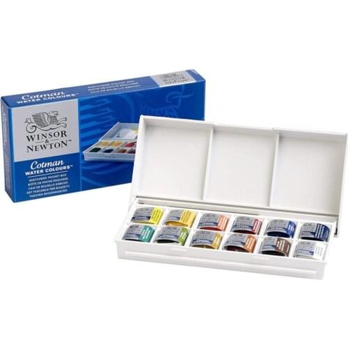 Cotman 12 Color Pocket Type (HALF SIZE) tablet Water Color Paint Hobby products enjoy your leisure time workshop picture painting water color