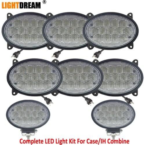 Complete Led Work Light For Case IH Combines 5088,6088,7010,7088,7120,7130,7230,8010,8120,8230,9120,9130,9230+ x8pcs/lots