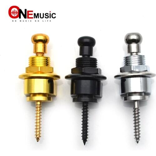 2pcs/lot Popular Guitar Straps Locks Precious Schaller Guitar Accessories Black Golden Chrome