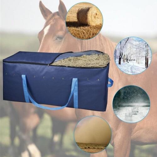 Portable Extra Large Hay Bale Carrying Bag Livestock Zipper Tote 600D Oxford Cloth