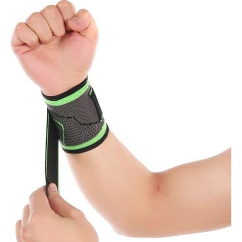 Adjustable pressure Sports bracer fitness wrist band sports wrist Basketball weightlift wristband Elastic bandage bracer 1pcs