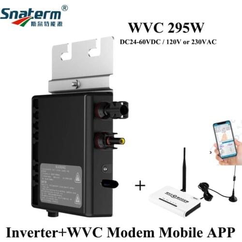WVC 295W MPPT Solar Grid Tie Power Inverter On-grid PV Inverter Wireless Converter smart Micro Inverter