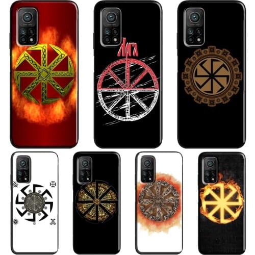 Slavic Viking Symbol Kolovrat For Xiaomi Mi 11 Ultra Note 10 Lite Mi 9T 10T Pro A3 Coque For POCO X3 Pro M3 F1 F3 Case