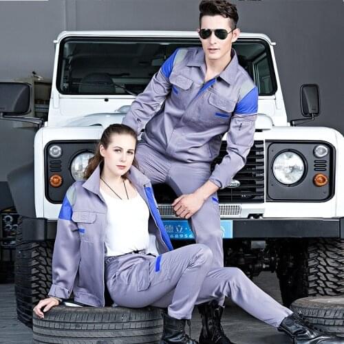 Welding suits workwear clothes men women long sleeves workmen uniform car repair workshop Reflective mechanical working overalls