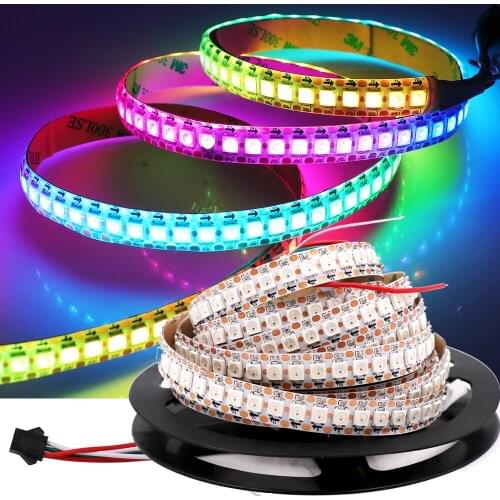 DC 5V WS2812B LED Strip 30/60/144 leds/m IP21 IP65 WS2812 IC Smart Dream Color Night Lamp 5050 RGB Ribbon Light