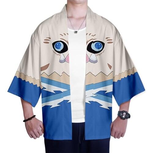 Streetwear Women/Men Summer Casual Cool Demon Slayer Kimetsu no Yaiba 3D Printing Japanese Anime Kimono Haori Yukata Cosplay