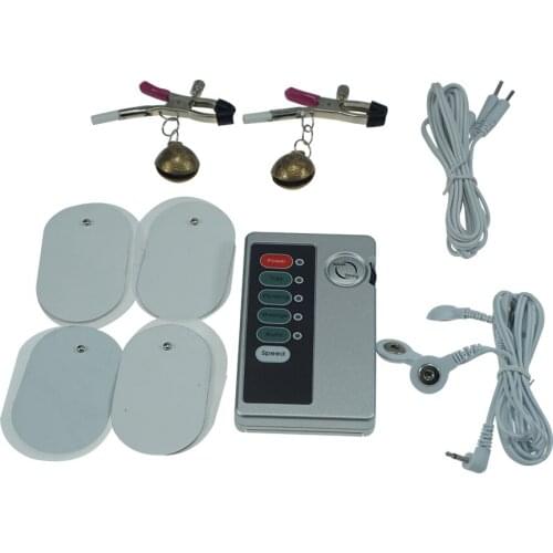 Electric shock nipple clamp clip sex toy electro shock breast masseger physical medical therapy sex products