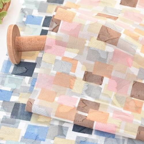 Half Meter Jacquard Floral Cotton Quilting Fabric For Home Decoration DIY Needlework Crafts Cloth Sewing Patchwork Fabric D30