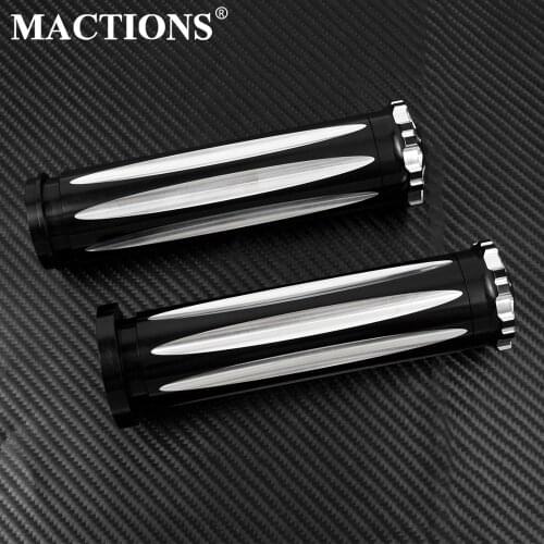 1''25mm Electronic Throttle Wire Hand Grips CNC Handle Bar For Harley Touring Tri-Glide Road King Electra Glide CVO Breakout