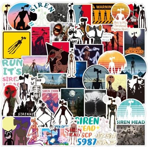 50/100PCS Siren Head DIY Luggage Scrapbook Skateboard Computer Laptop Motorcycle Phone Doodle Sticker Toy
