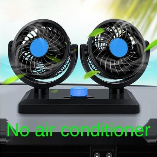 12/24V Portable USB Mini Car Fan 360 Degree All-Round Adjustable Auto Air Cooling Dual Head Usb Fans Quiet Small car Fan