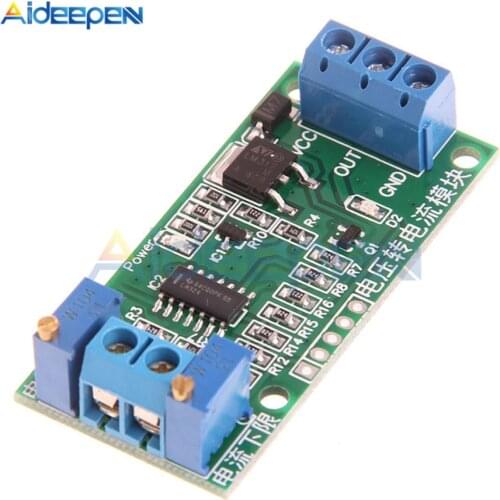 2.5V 3.3V 5V 10V 15V 24V to 4-20mA 0-20mA DC 12V-24V Voltage to Current Module Transmitter Linear Conversion Signal Converter