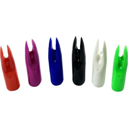 30pcs Arrow Nocks ID 7mm Archery Arrow Nocks For Fiberglass Arrows Wooden Bamboo OD 7mm Shaft Shooting Hunting