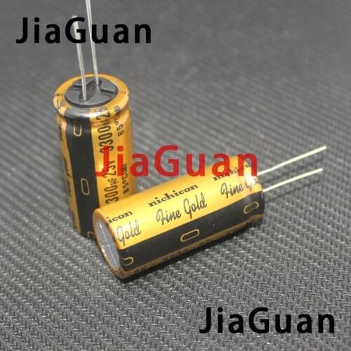 4PCS NICHICON FG 25V3300UF 18x40MM fine gold 3300UF 25V FineGold 3300uF 25V MUSE Amplifier Audio Capacitor 3300UF/25V
