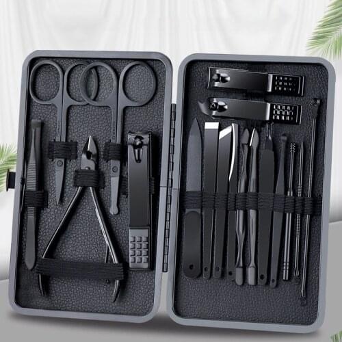 7~18 pieces of household professional nail clippers tool set stainless steel nail clippers set portable stainless steel set