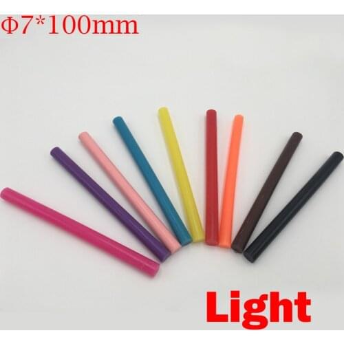 7mm 7x100mm 7*100mm Coffee Blue Green Rose Purple EVA Repair DIY Art Craft Gun Hot Melt Glue Adhesive Stick