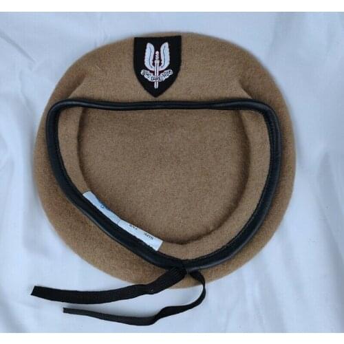 British Army Special Forces khaki Wool Beret Air Service SAS "WHO DARES WINS" Military Store