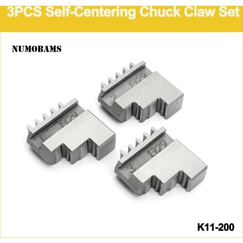 K11-200 Three chuck jaw/3pcs per set/Optional positive jaw & anti jaw/Self-centering Chuck Jaw