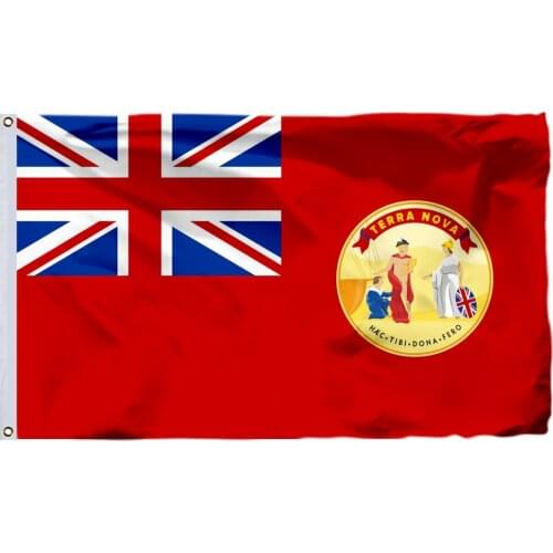 Canada Newfoundland 1904 Red Ensign 150X90cm (3x5FT) 120g 100D Polyester Double Stitched High Quality Banner Free Shipping