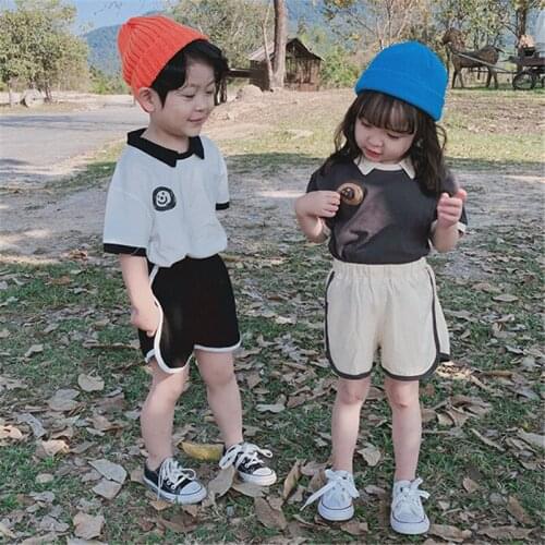 Girls Boys Baby Summer Clothes set short-sleeved T-shirt +Shorts,2019 childrens clothing kids Casual suits 2-8 years