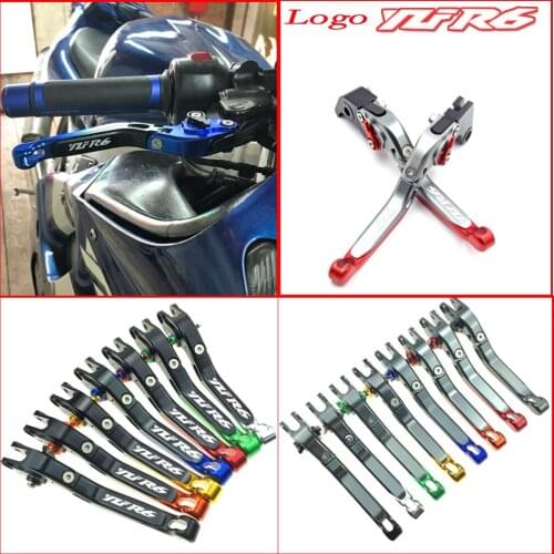Laser Logo YZFR6 For YAMAHA YZF600 YZF R6 2005-2016 06 08 10 15 Adjustable Foldable Extendable Motorbike Brakes Clutch Levers