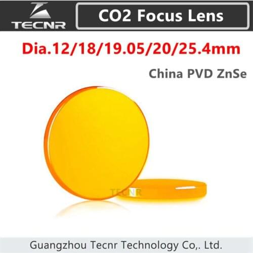China ZnSe CO2 focus lens diameter 12 18 19.05 20 25.4 25mm for CO2 laser cutting machine