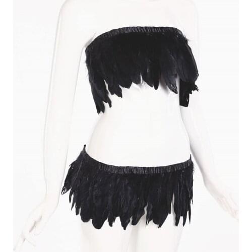 Hot 2Meters/lot Goose Feather Trims ribbon 15-20cm DIY feathers for needlework Fringe Halloween Costume Decoration Dress Plumas