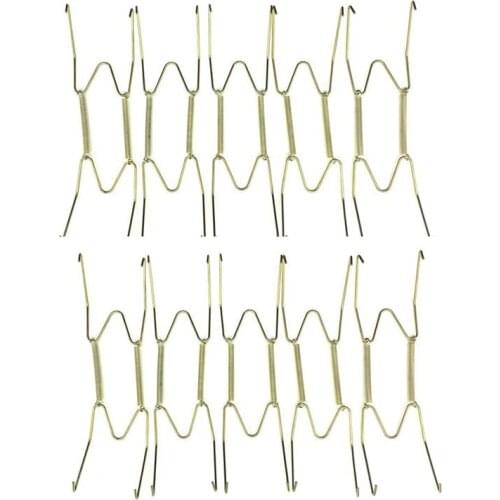 LUOEM 6 pcs Spring Style Invisible Plate Tray Dish Wire Hanger Holders Wall Decoration