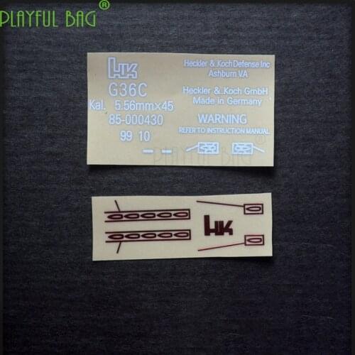 G36C DIY metal stickers under the new Will HK 416 Jinming SCAR for M48 generation electric series water bomb Ak74U L51