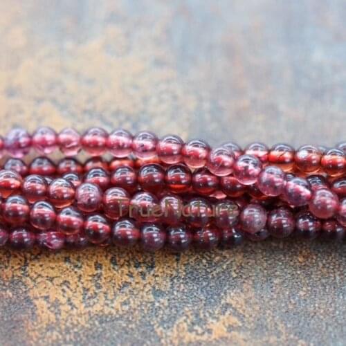 Fashion Gorgeous Red Bead Accessories Garnets Round Tiny Loose Beads Strands For Jewelry Making In 3 mm BE6273