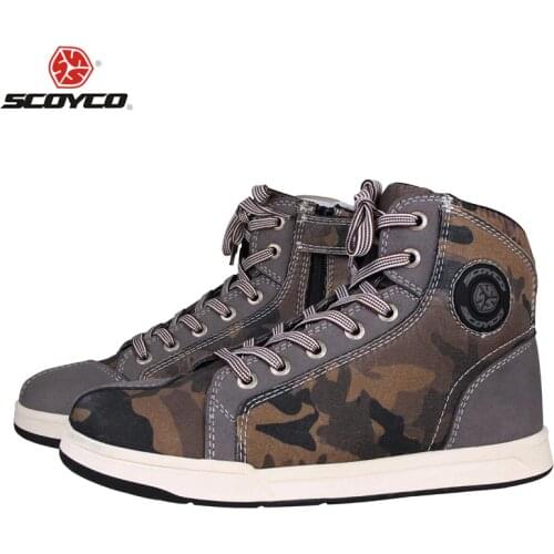 SCOYCO Motorcycle Boots Men 5 colors Casual Fashion Wear Shoes Breathable Anti-skid Protection Gear Botas De Motociclista,T-016