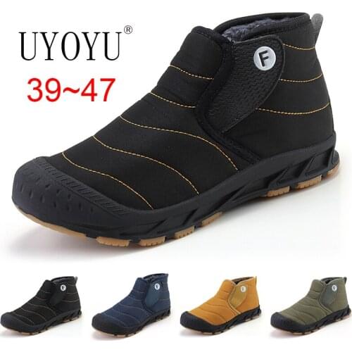 2021 New Fashion Men Platform Boots Fur Men Snow Boots Couple Keep Warm Winter Shoes Comfortable Botas Hombre Outdoor Sneakers