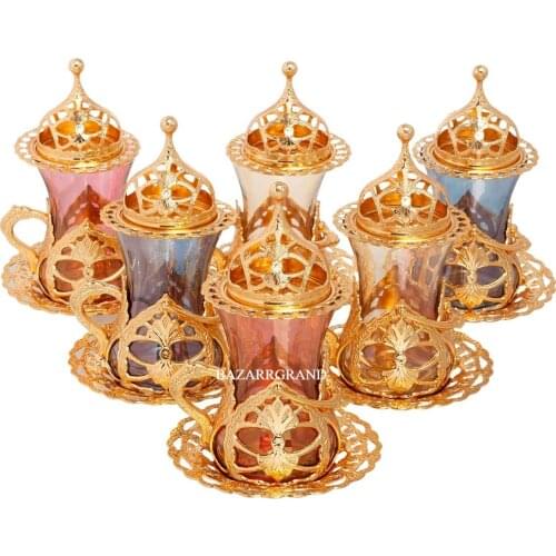 BEVERAGE SET-TRAY TRAY TEA SET TEA SET WITHOUT TRAY - HÜRREM COLOR PATTERN FREE SHIPPING