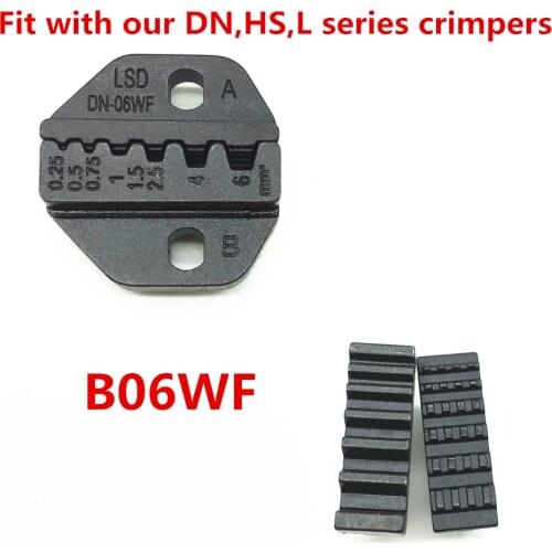 Cable crimp die set B06WF crimping jaw for ferrules 30-10AWG wire cord end sleeves 0.25-6mm2