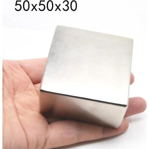 1PC N52 Neodymium Magnet 50*50*30MM Super Strong Powerful Square Block Permanent Rare Earth Magnets Gas Meter