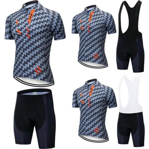 2021 New Bicycle Short Sleeve Set Breathable Sweat Absorption Flax Cycling Jerseys Road Bicycle Shirts Kit for Men Clothing