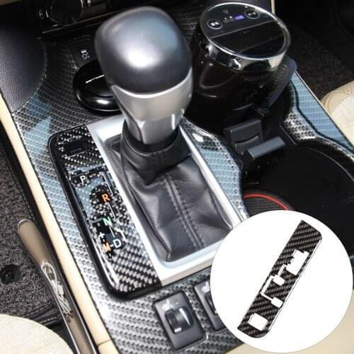Carbon Fiber ABS Gear Shift Panel Handbrake Knob Cover Trim Decoration Stickers for Toyota Highlander 2015-2018