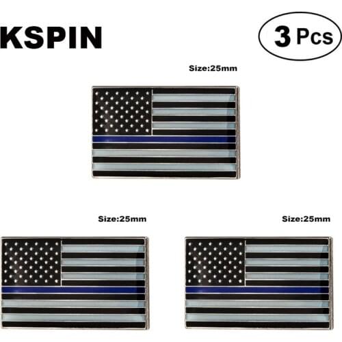 U.S.A Police Blue Lapel Pin Brooches Pins Flag badge Brooch Badges