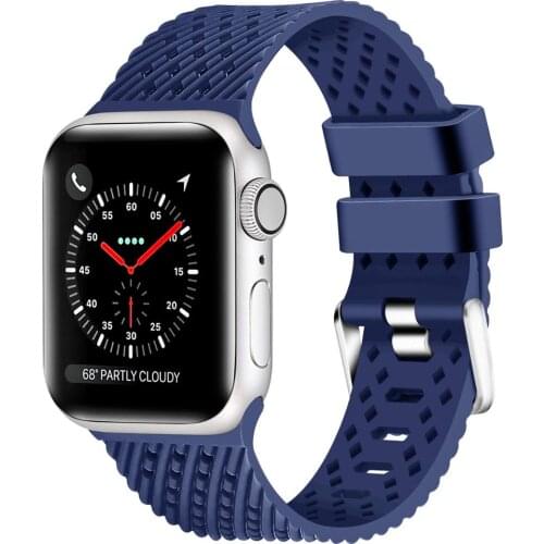 For Apple watch 6 band 44mm 40mm 38mm 42mm Rhombic pattern Breathable belt bracelet iwatch serie 3 4 5 se 6 band
