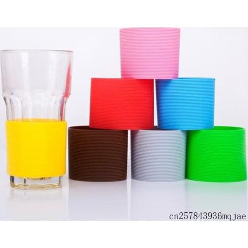 200pcs Water Glass Cover for Bottle Silicone Heat-resistant Cup Sleeve Non-slip Protective Mug Covers