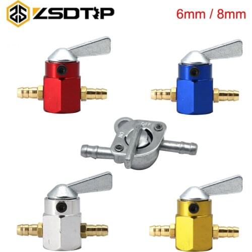 ZSDTRP Universal 6mm 8mm In-Line Petrol Fuel Tap Motorcycle On/OFF Petcock Fuel Switch