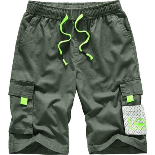 Outdoor Cargo Shorts Men Sport High Waist Shorts Casual Men Clothing Straight Short Pants Homme Male Men Shorts with Pocket