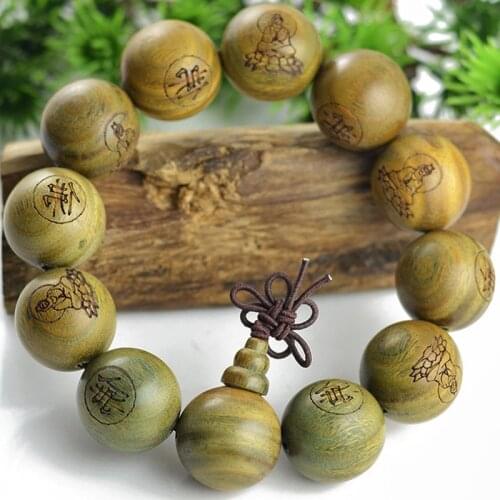 High Quality Shaolin Monk Sandalwood Prayer Mala Beads Buddhist Buddha Bracelet