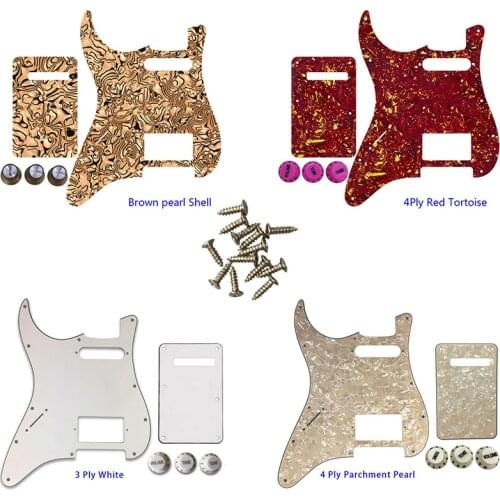 Guitar Parts For Left Handed USA Strat 72' 11 Screw Hole Standard PAF Humbcker Hs Guitar Pickguard & Back Plate & Control Knob