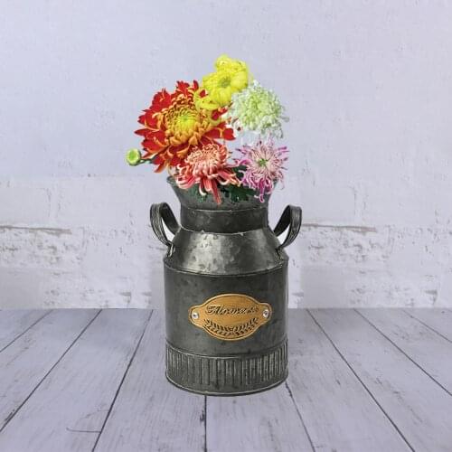 Iron Arts And Crafts Fake Flower Succulent Do Old Iron Pot Retro Vintage Iron Flower Pot Wedding Decoration Photography Props