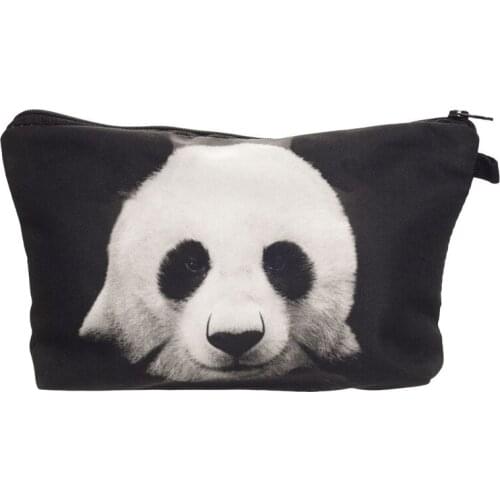Cosmetic Bag Panda Fashion Women Handbag bags Cute small bag headset Cosmetic Bags 3D digital printing Multi-function Female new