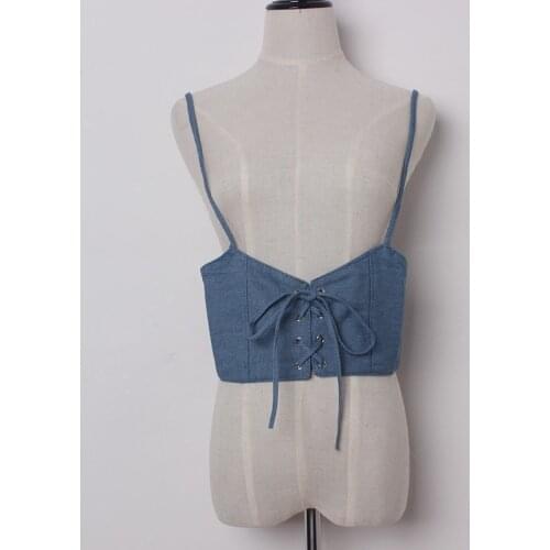 Womens runway fashion elastic denim vest Cummerbunds female Dress Corsets Waistband Belts decoration wide belt TB1530