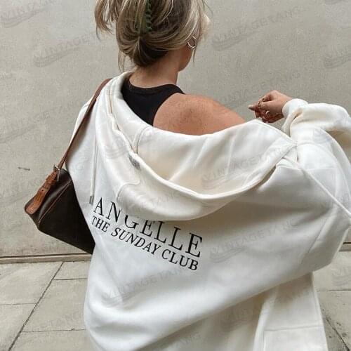 B-TOTO American Retro White Letter Sweater Zipper Jacket Female Tide Ins Spring And Autumn Thin Section 2021 New Fashion